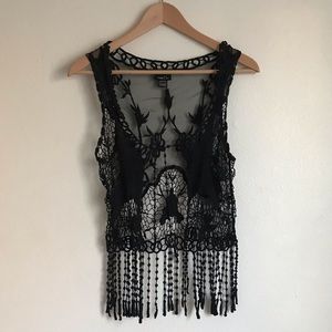 💛NEW Forever 21 lace bohemian vest💛